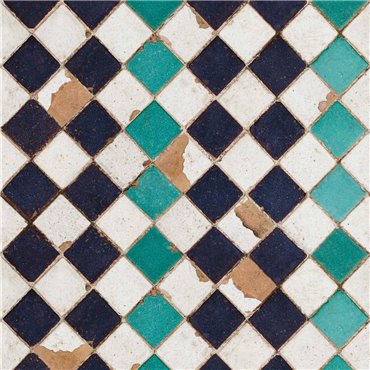 3000003 - tapeta Tourquoise chess Tiles Coordonne