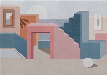 9000010 - panel La Muralla Pink Random Archist Coordonne
