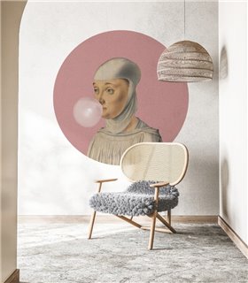 Dots Woman with Bubble Gum Pink