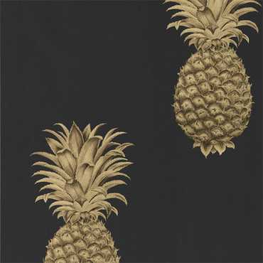 216326 – tapeta Pineapple Royale Graphite/Gold Art Of The Garden Sanderson