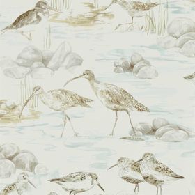 SN216494 – tapeta Estuary Birds Mist/Ivory Embleton Bay Sanderson