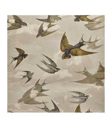 PJD6003/03 – tapeta Chimney Swallows Sepia Picture Book Wallpapers John Derian for Designers Guild