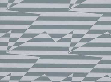 WK809/04 – tapeta Stripey Zig Zag Birds Steel Kirkby Design x Eley Kishimoto Wallcovering Kirkby Design