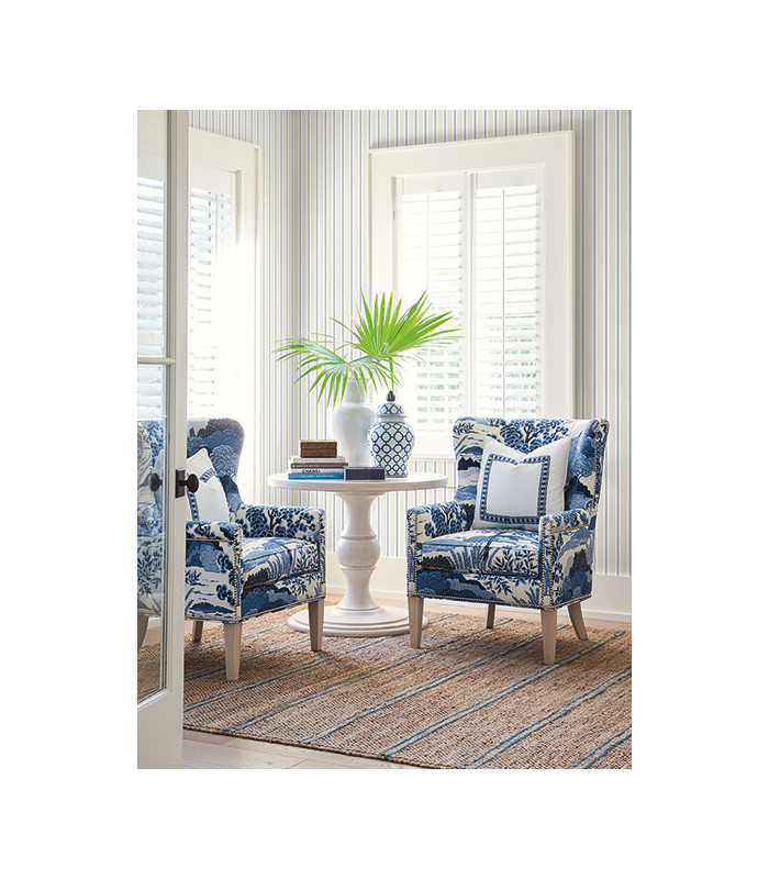 WBP11402 – tapeta Ticking Stripe Living in Style by Barclay Butera WallQuest