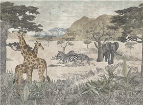 1194 – panel Serengeti Wild Animals Borastapeter