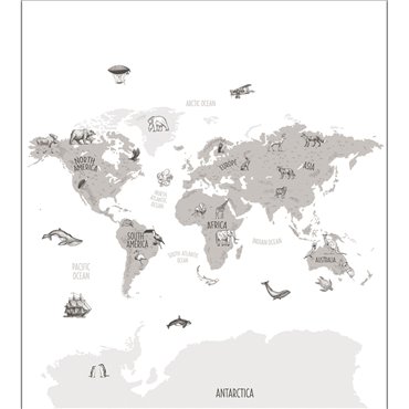 102039918 – tapeta World Map Our Planet Caselio