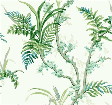 A00025 - panel Wild Ferns Mint Enchanted Coordonne
