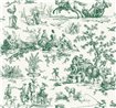A00034 - panel Bucolic Toile Emerald Enchanted Coordonne