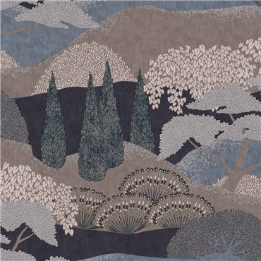 A00624 - tapeta Jardín Japonés Añil Lur Coordonne