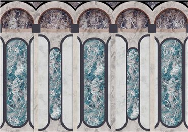 8605003 - panel ARCHS Turquoise Mies Coordonne