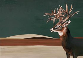 9500201 - panel Great Deer Green Naturae Coordonne
