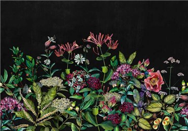 9500400 - panel Wild Floral Night Naturae Coordonne