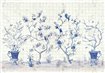 7900050 - panel Meihua Blue Spirulina Random Chinoiseries Coordonne