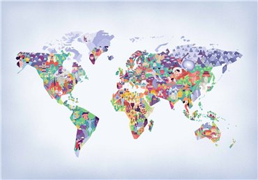 9700060 - panel Diversity Map Lilac Mies Coordonne