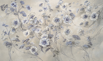 Tapeta w polne kwiaty niebieskie