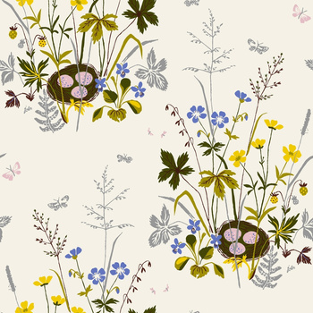 1961 - tapeta LISBET JOBS FÅGELBO  Scandinavian Designers III Borastapeter