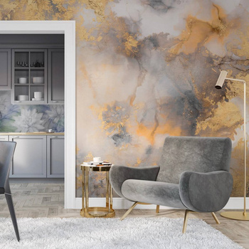 Dolce Vita Grey&Gold - Tapeta w standaryzowanych rolkach WallArt