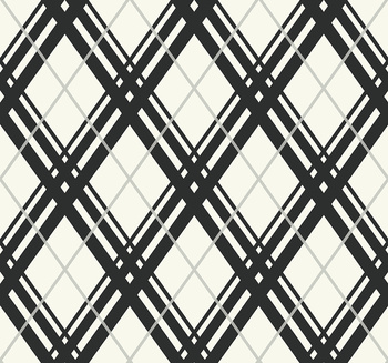 BW22010 - tapeta Bias Plaid Black & White Paper&Ink Wallquest