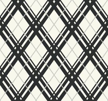 BW22010 - tapeta Bias Plaid Black & White Paper&Ink Wallquest