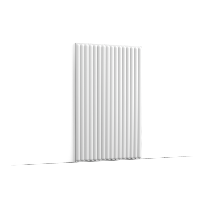 Panel ścienny 3D W215 HILL BEAD w białym kolorze z profilu