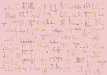 8000039 - panel Beautiful words Flamingo 40th Aniversary Coordonne