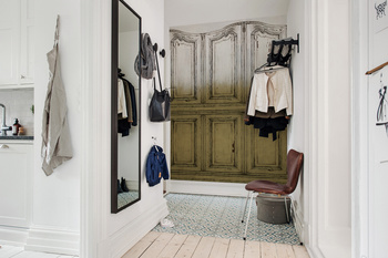 R15603 Parisian Panels, Dip Dye Yellow - Fototapeta RebelWalls