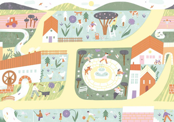 9700001 - panel Country Joy Lemon Mies Coordonne