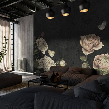 Rose Dream Black - tapeta Wallart