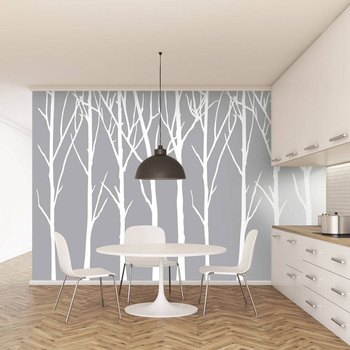 Bare Trees ciemnoszare tło - tapeta Wallart