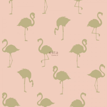 151-138994 - tapeta Flamingos Jungle Fever Esta Home