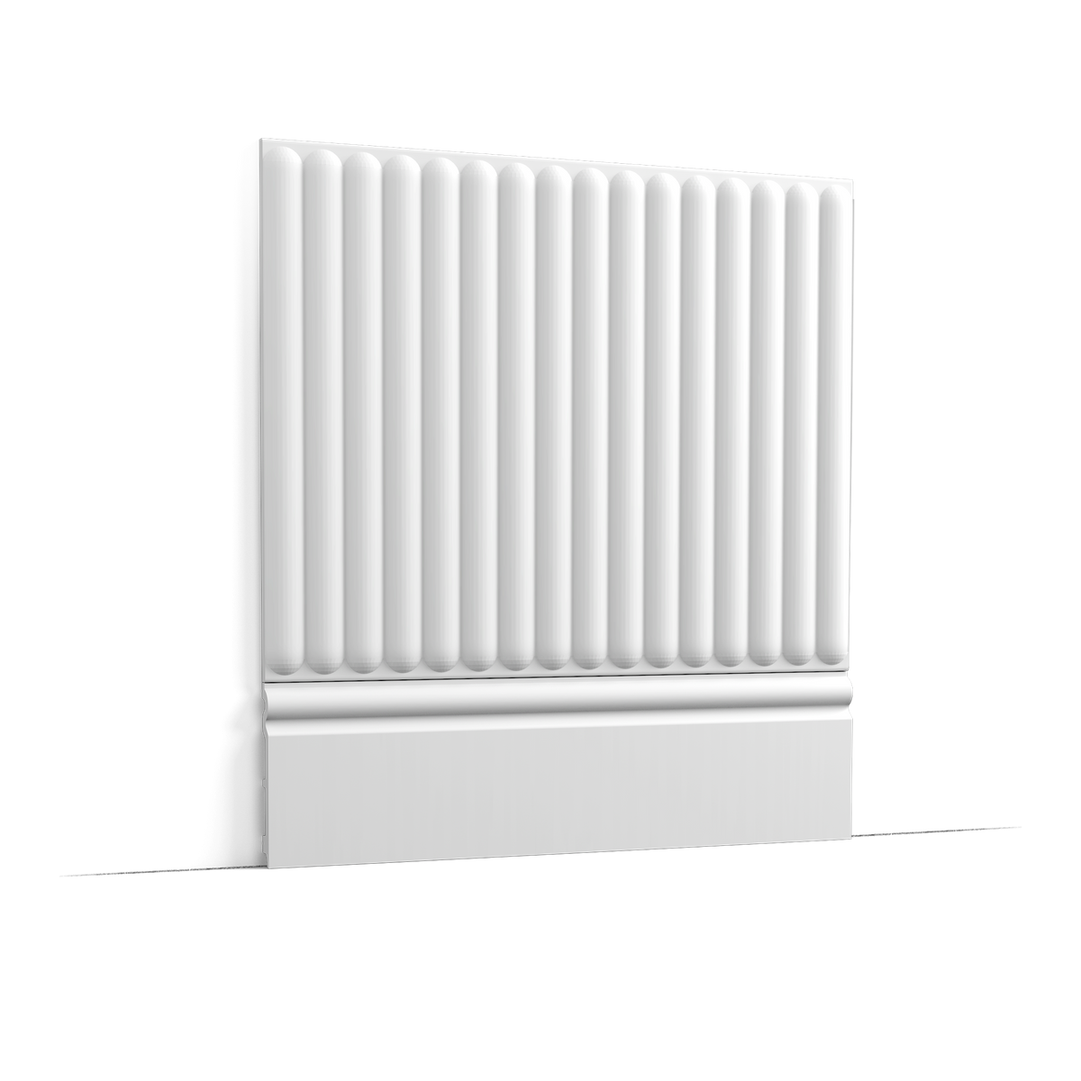 Panel ścienny 3D W214 Hill Bead XL widok z listwą przypodłogową