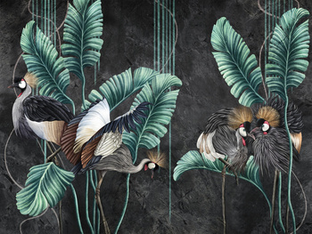 Tapeta egzotyczne liście i ptaki Renet WallCraft 785312301