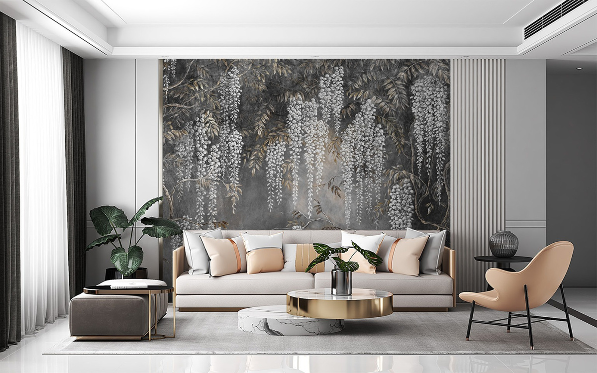 tapeta na wymiar RAUV Tapeta w winorośl 3 do salonu na podkładzie canvas