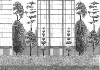 8000077 - panel Urban Garden Blackandwhite 40th Aniversary Coordonne