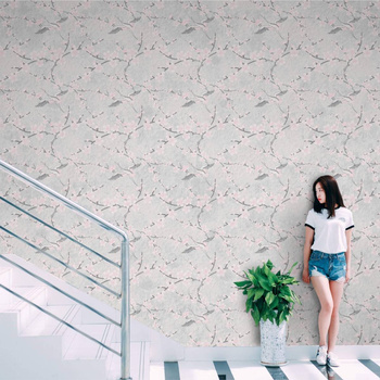 Sakura Light Grey - tapeta Wallart