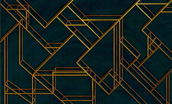 6800207 - panel L Geometric Dark Blue Random Papers II Coordonne