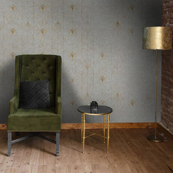 Concrete Fan Gold - tapeta Wallart