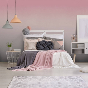 Ombre Pink&Grey - tapeta Wallart