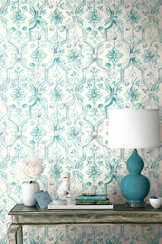 JA30202 - tapeta Floral Trellis Jasmine WallQuest