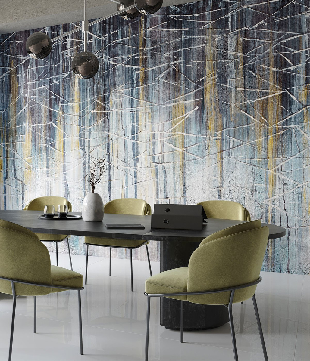 Fototapeta INITIO 465 31 2102 WallCraft zastosowana w nowoczesnej jadalni