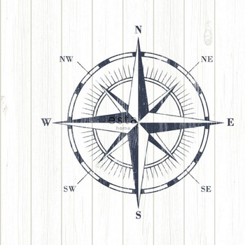 148-138975 - tapeta Compass Rose On Scrap Wood Regatta Crew Esta Home