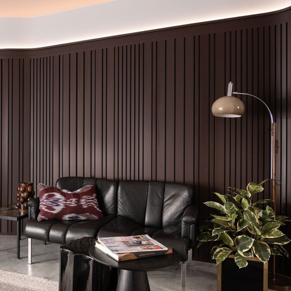 Panel ścienny 3D W119 BAR MIX Orac Decor na ścianie w salonie