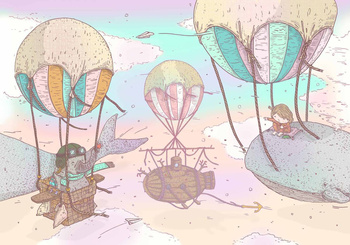 9700030 - panel Balloon Rides Crystal Mies Coordonne