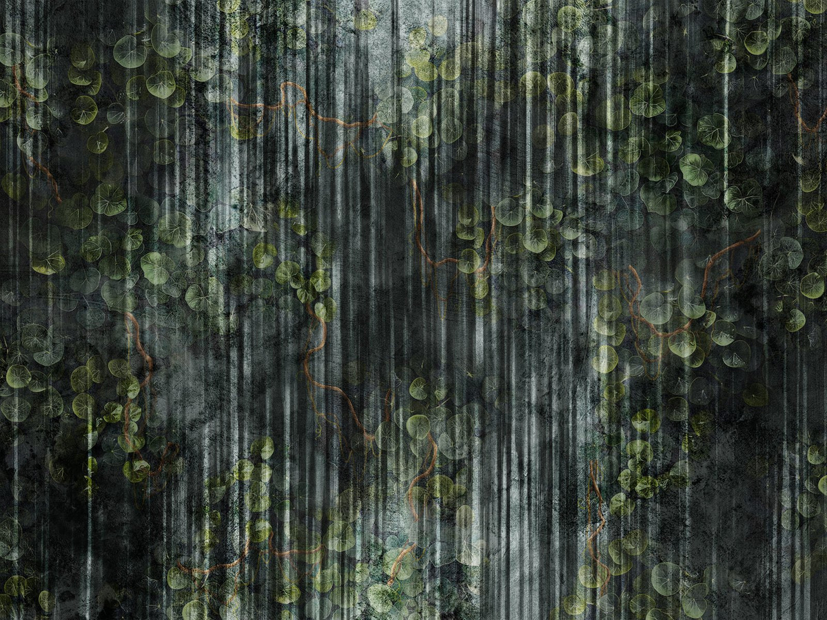 Tapeta liście bluszczu Sherra WallCraft 895312401 – zbliżenie wzoru