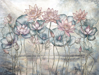 Tapeta kwiaty lotosu Lotos WallCraft 860312401