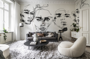 R18271 Ottoman Bozetto graphite - Fototapeta RebelWalls