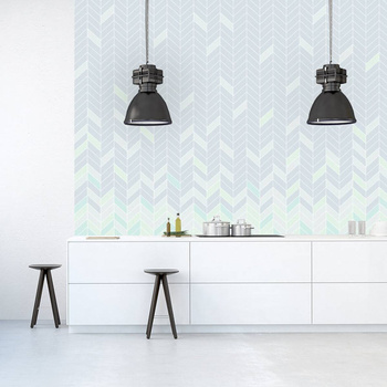 Simplicity Miętowo-Szary - tapeta Wallart