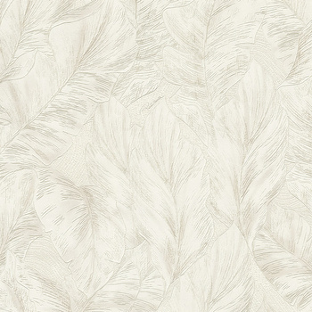 Tapeta szkic liści biały 21072RC R.CAVALLI HOME NO9