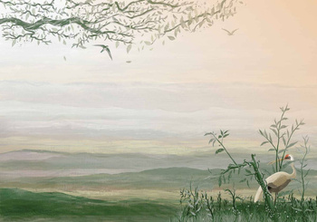 7900111 - panel Yügure Aloe Random Chinoiseries Coordonne