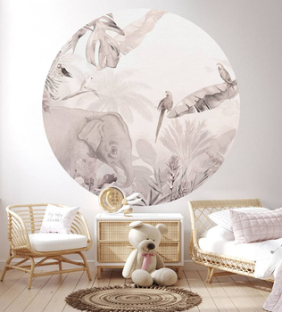 Koło Jungle Beige - Fototapeta WallArt